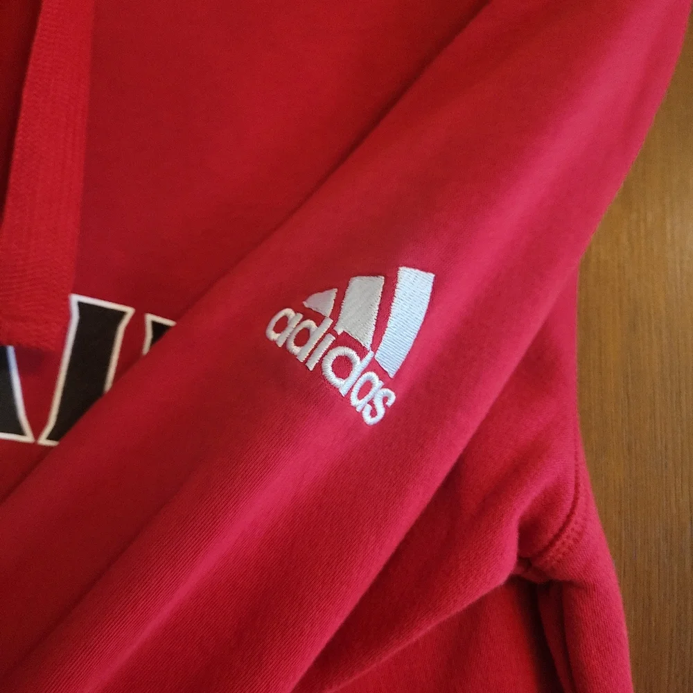 Adidas NIU Huskies Hoodie Sweatshirt Mens Medium M Red Long Sleeve Pullover NCAA